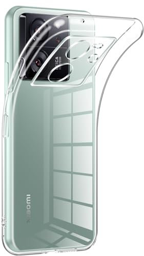 Captor Cover Trasparente per Xiaomi 13T / 13T Pro 5G, Custodia TPU in Silicone Flessibile Morbida e Sottile, Alta Qualità con Bordo Rialzato per Schermo e Protezione Fotocamera