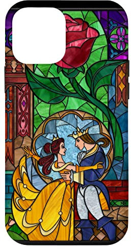 Disney Die Schöne und das Biest Belle und Prinz Buntglas Hülle für iPhone 12 mini