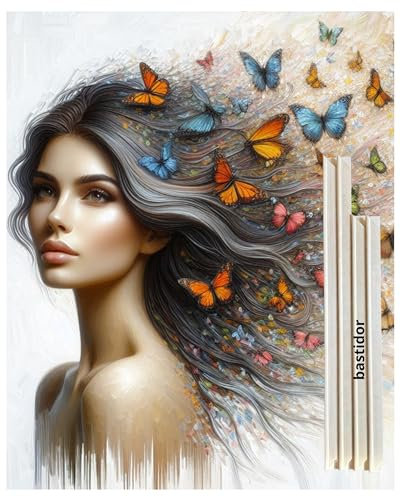 LIULE STORE, Peinture par numéros adultes, tableaux par numéros + avec cadre de 40 x 50 cm + peintures acryliques + 3 pinceaux différents + photo de référence + 2 crochets. peindre avec des numéros