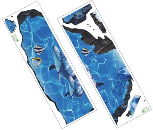 Beatifufu 1satz Unterwasser Und Bodenaufkleber Mit Walen Selbstklebend Für Kinderzimmer Badezimmer Wasserdichtes Teilig Dekoration Von Wohnräumen