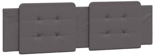 vidaXL Kissen für Kopfteil, Wandpolster Polsterpaneel Bettkopfteil, Rückenkissen Polsterkopfteil Wandkissen Schlafzimmer, Grau 180cm Kunstleder