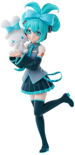 Anime Miku Figur - 17cm Cute Bow Tie Dog Style Standing Action Figure, Cartoon Desktop Ornament PVC Statue Collection Geschenke