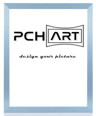 PCH[art] Bilderrahmen 'New Alaya - Organics' | Farbe: Blau pastel | Größe: 40x60 | eleganter Frame für Ihre Fotos und Motive