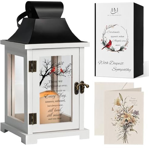 HugMemories Linterna conmemorativa, regalos de condolencias por la pérdida de un ser querido, madre, padre, regalos de duelo, regalos funerarios pensados en memoria de un ser querido con vela LED