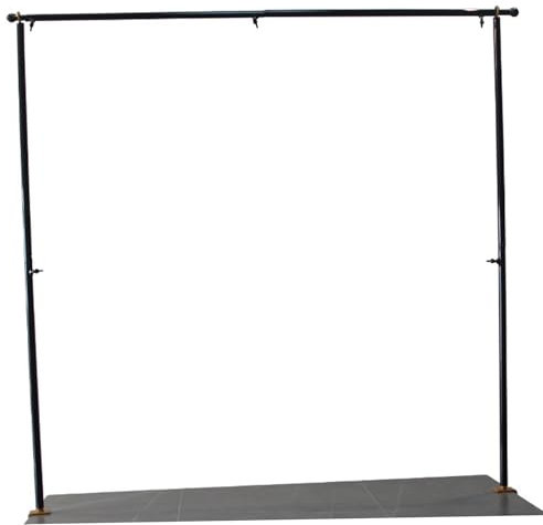Table Rod Stand With Clamps 39'' High 47''-87''Long Iron Table Arch Adjustable Portable Table Rod For Birthday Wedding Party Black