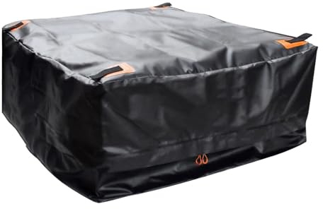 Dachbox, 26 Kubikfuß Faltbare Dachtsche Auto, Wasserdichter Dachkoffer für Auto, Dachgepäckträger Tasche für alle Autos mit/ohne Gepäckträger, Schwarz