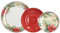 Tognana Sinfonia, servicio de platos de 18 piezas, porcelana, rojo