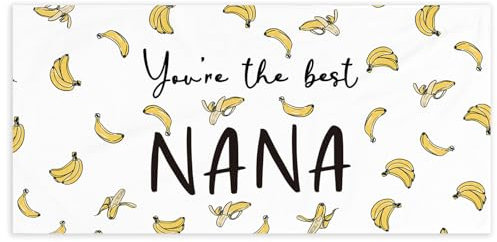 KSDUT Best Nana Gifts Strandtuch – Banane Great Nana, Muttertag, Pool-Handtücher, Mikrofaser, absorbieren Wasser, Reisehandtücher, 152,4 x 76,2 cm, für Badezimmer, Yoga, Geschenke für Großmutter, Oma,