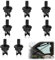 YUBBYSTU 8 Stück Schwarz Kofferraum-Hutablage-Clips, Hutablage-Schnur-Clips, kompatibel für Renault Clio Megane Scenic Laguna Modus MK1 MK2 MK3 1 2 3 4 Auto-Halterungen 7705099001