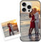 Coiwxmoi Funda Personalizada para iPhone 15 Pro 6,1'', Personalizable Case con Imagen Foto, Personalizado Custom Carcasa Antigolpes Flexible Protector Cover para iPhone 15 Pro, Negro