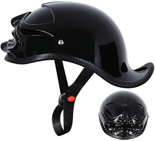 Caschi Jet Casco Scodella Portatile, Mezzo Casco Da Motociclista Vintage Caschi Cromwell Caschi Casco A Scodella Scooter Motorino DOT/ECE Omologato Mezzo Elmetto Da Moto 5,XL=61-62CM