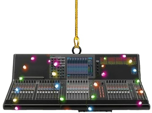 Musikalische Weihnachtsdekoration - Stilvolles musikalisches Acryl Ornament für DJ | Mischpult Ornament Audio-Ornament Weihnachtsbaumschmuck, Geschenke für DJ-Liebhaber und DJ-Fans, speziell