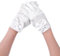 Kommunion Kleid Mädchen Weiß Kommunionshandschuhe Mädchen Handschuhe Elegant Weiße Satinhandschuhe Braut Blumenkleid Handschuhen für Blumenmädchen Halloween Party Geburtstag Hochzeit Kostüm