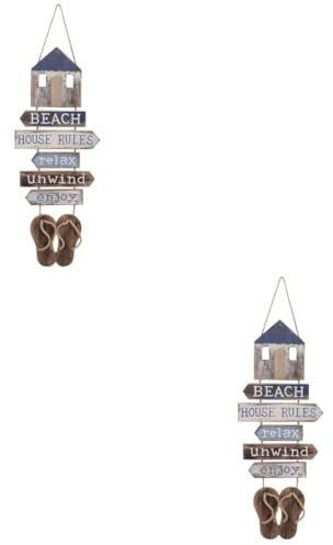 Amosfun 2 STK Yagata-Hausschuhe aufgeführt Neon-Wandschild Surfbrett Türdekoration Aufkleber für den einzug wanddeko Schlafzimmer Tür hängende Verzierung Wandbehangschild hölzern