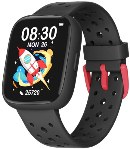 TICTIKY Reloj Inteligente Niños y Niñas 5-12 Sin App Necesaria, 1,83 Smartwatch Niños con Podómetro, Resistente al Agua IP68, Reloj Niños Monitor Cardiaco y Sueño, Despertador, Juegos de Rompecabezas