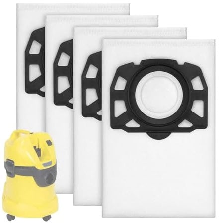 TPLEJCFN Vacuum Cleaner Bags Wet & Dry Vacuum Cleaner,compatible For Karcher WD2 Plus, WD 3, KWD 1, KWD 2, KWD 3, MV 3, SE 4001, SE 4002(4pcs)