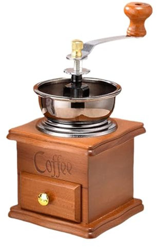 SZLIFE Macinacaffè manuale per chicchi di caffè, con manico lungo, classico e portatile, per bar, ufficio e campeggio.