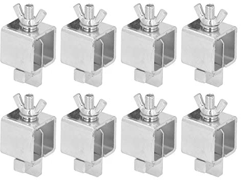 Butt Schweißklemme Kit Aluminiumlegierung Autokörperplattenschweißschmetterlinge Klemme 8pcs Silber Farbe verzinkter Stahl Hochleistungsschweißen Klemmen für Bleche Industrie