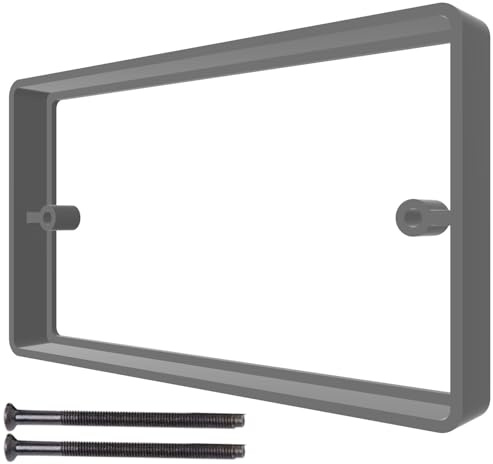 2 Gang Socket Extender 20mm Wall Box Spacer UK Back Box (Grey) | Double electrical extension, Tiled MDF panelled walls, Mounting frame, Easy installation