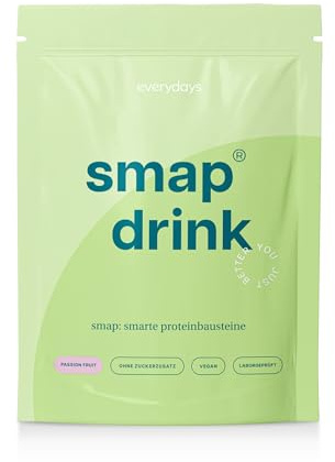 everydays – smap® drink Passion Fruit – 100% reine Aminosäuren - hochwertige Proteinbausteine für Zellen, Muskeln & Regeneration – vegan, zuckerfrei - Passionsfrucht (300g)