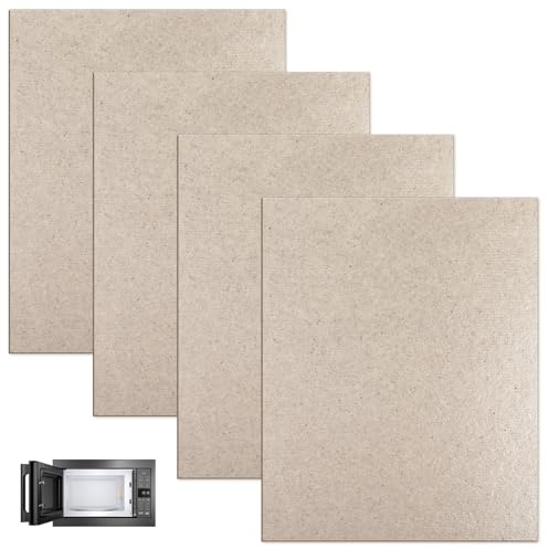 4 placas de mica para microondas, 15 x 12 cm, discos de mica para microondas Waveguide, cubierta universal para microwave para microondas, placa de mica de repuesto