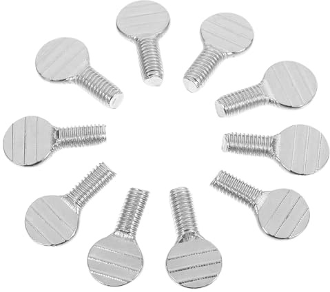 Operitacx Lot de 10 Vis Moletées en Acier Inoxydable pour Accessoires Barbecue et Friteuse à Air Chaud, Petites Vis de Préhension Robustes Compatibles Fours Électriques, Pièces de