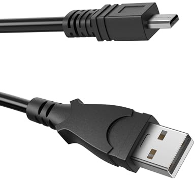 Charger Cable Compatible with Sony Cybershot DSC-W800/W810/W830/W710/W730/TF1/H400 - USB-A to 8-PIN USB Lead for Digital Camera Battery Charging & Data Transfer (1m)