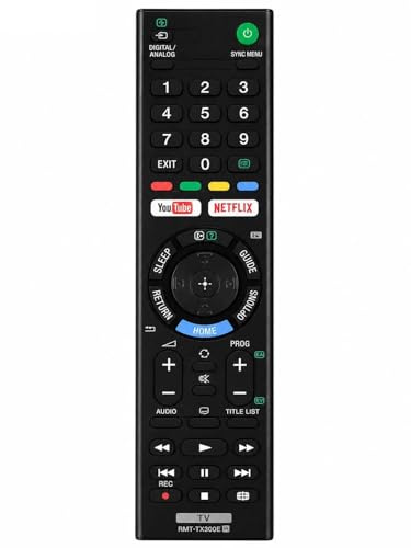 Replacement Remote Control for Sony TV, RMT-TX300E Universal Remote Compatible with Sony Bravia Smart LED UHD LCD HD Google TVs, Works with RMT-TX300U & RMT-TX100U, Netflix & YouTube Shortcut Buttons