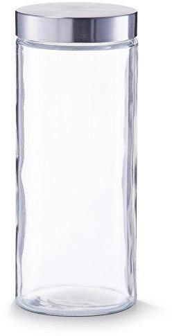 Zeller Bocal conteneur de stockage des aliments, 2100 ml, couvercle en acier inoxydable