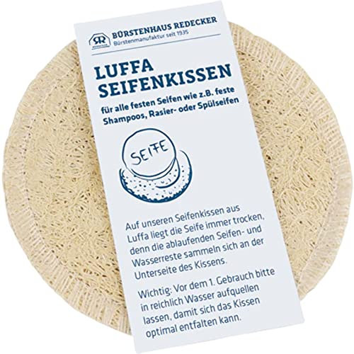 Redecker 693510 Luffa-Seifenkissen, rund, Ø 11 cm