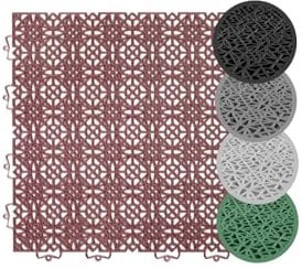 andiamo Terra sol - Piastrelle per terrazze, Sistema a Scatto, Pannelli in plastica per Esterni, per balconi, terrazze, Pavimenti Esterni, Balcone, Resistente alle intemperie, Pannello in plastica