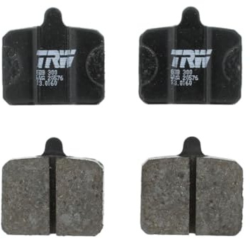 TRW GDB300 Brake Pad Set of 4 Compatible for Skoda 105,120 (742) 1976-1990 Front Axle and Other Vehicles
