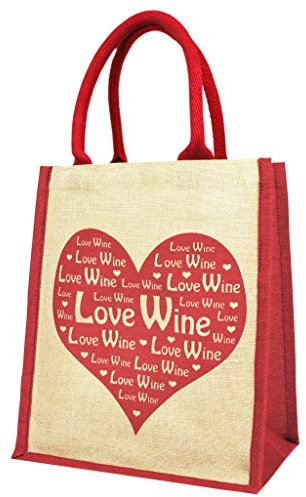 Just Perfect Bags Shopping Bag / 6 Bottle Wine Carrier with Removable Dividers (Red Wine)