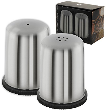 Salt and Pepper Pots Shakers Traditional Dispensers Condiment Tableware Food Set