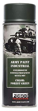 Fosco Peinture en aérosol Militaire, Peinture Aerosol, Peinture Spray (400 millilitres, Vert forêt)