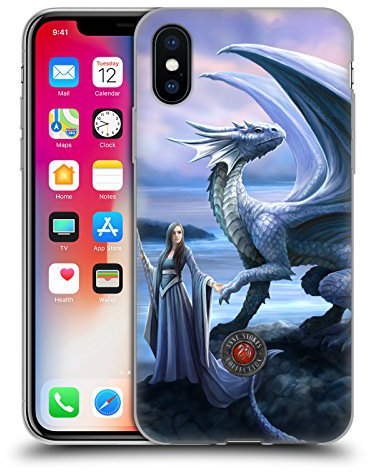 Head Case Designs Offizielle Anne Stokes Neue Horizonte Drachen Freudenschaft Gel Handyhülle Hülle [Militärischer Schutzgrad] Kompatibel mit Apple iPhone X/iPhone XS