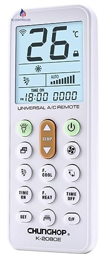 Mando Universal Aire Acondicionado - Pantalla con Luz y Linterna LED