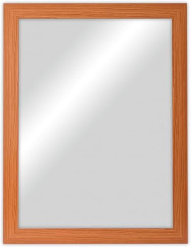 CHELY INTERMARKET MOD113 Espejo Pared Cuerpo Entero 60X80Cm Marrón Espejo Decorativo Grande Espejo Largo Pared Hogar Baño Dormitorio Entrada Salón Vertical Horizontal Estilo Moderno Kit Colgado