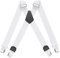 HBselect Bretelles Homme Larges Réglable Élastique Extra Fort 4 Clips en forme X,Bretelles Homme Larges et Vintage