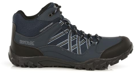 Regatta Edgepoint Herren Wanderschuhe, wasserdicht, Brair Lime Punch, Brunswick Blue, 42 EU