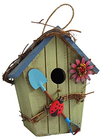 Holz Nistkästen Landhaus, Vogelhaus Nistkasten zum Aufhängen Dekorativer Nistkasten Haus für Vögel Vogelhäuschen Nistkasten Vogelhaus Villa Nistkasten für Balkon Garten Bauernhof,20cmx17cm