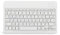 Yunseity AZERTY Französische Tastatur, 10 Zoll Tragbare Drahtlose Bluetooth-Tastatur, Ultra Slim Layout für Smartphone, Tablet, PC, Desktop (Weiß)