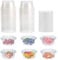 Surflyee 50 Pack Plastic Containers with Lids, 150ML Leakproof Small Plastic Pots for Takeaway Food, Dip, Soup, Salad, Condiment