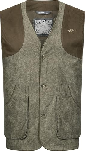 Blaser Mens Vintage Wing Vest - Olive mélangeblack