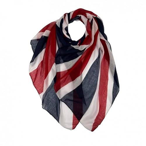 OgLuxe Union Jack Schal – Britische Krönung Spezieller Schal Hals Flagge patriotische britische Flagge, multi, One size