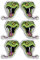 6 x 5 cm lange Vinyl-Aufkleber – grüne Viper wildes Tier Cartoon Gepäck Männer Frauen Jungen Mädchen Design kleiner Aufkleber Laptop Scrapbooking #29805