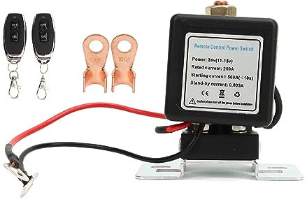 Fernbatterie-Trennschalter, 24 V, 500 A, Auto-Kill-Schalter mit 2 Fernbedienungen, Diebstahlschutz, Verhinderung von Batterieentladung, Batterie-Trennschalter für Auto, (24V500A)