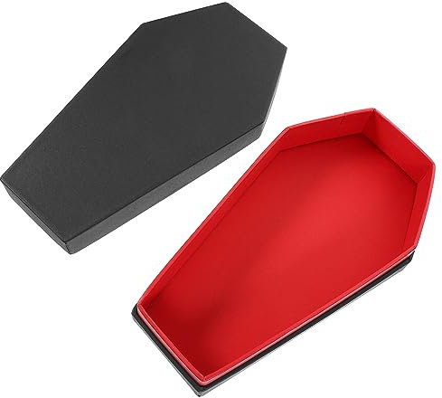 VILLCASE Kasten Kleine Sargschachtel Silberne Halter Gothic-geschenkbox Sarg-halsketten-organizer Sargboxen Für Sarg Sarg-spardose Schmuckkästchen Sarg Sarghalter Papier Halloween Vitrine