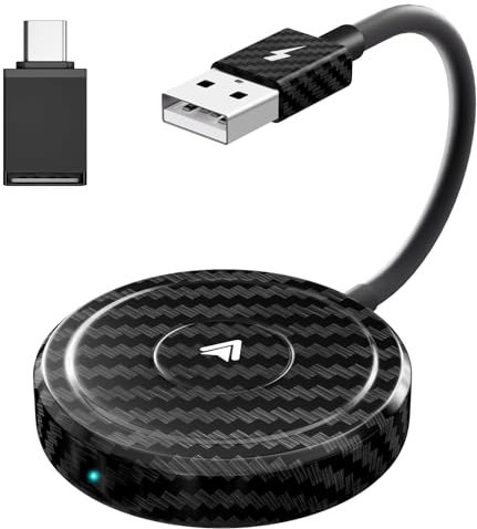 5GHZ Adattatore Android Auto Wireless per Auto con Android Auto Cablato in Fabbrica,Adattatore Senza Fili Android Auto Convertire Android Auto Cablato in Wireless, Connessione Automatica,Multicolore