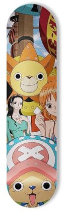 SUPER FABRIQUE Board aus Aluminium in Form eines Skateboards, für Wanddekoration, Anime, One Piece, für eine originelle Dekoration (Board)